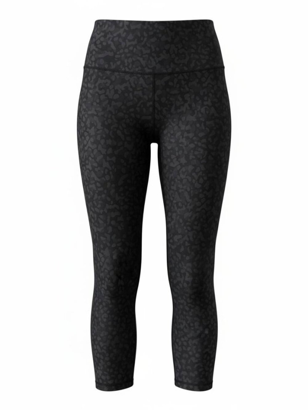 Pre-owned Lululemon cropped leggings in black/gray leopard camo print, in excell